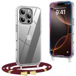 Trahoo - coque avec cordon pour iphone 16 pro 6, 3'', coque avec collier ajustable, [antichoc] [anti ...