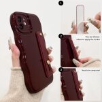 Trahoo - coque pour iphone 12 mignonne simple et ondulée bordeaux avec dragonne ajustable poignée de ... Trahoo - coque pour iphone 12 mignonne simple et ondulée bordeaux avec dragonne ajustable poignée de ...