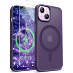 Trahoo - coque pour iphone 13 avec 2 verre tremp� et 1 cam�ra protecteur, etui translucide mat arri�re ...