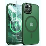 Trahoo - coque pour iphone 13 avec 2 verre tremp� et 1 cam�ra protecteur, etui translucide mat arri�re ...