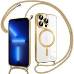 Trahoo - coque pour iphone 13 pro max avec cordon, compatible avec magsafe, transparent silicone ultra ...