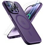 Trahoo - coque pour iphone 14 pro avec 2 verre tremp� et 1 cam�ra protecteur, compatible avec mag safe, ...