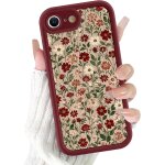 Trahoo - coque pour iphone 16e / se 4 / se 2025 6, 1 , aesthetic fleurs motif etui filles femmes case, ...