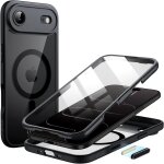 Trahoo - coque pour iphone 17 air avec protection d'�cran en verre tremp� int�gr�e et bouton de contr�le ...