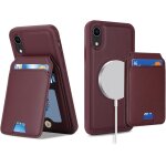 Trahoo - for coque iphone xr compatible avec magsafe etui f�r iphone xr avec porte cartes d�tachable ...