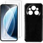 Trahoo - coque pour oukitel wp55 / oukitel wp55 pro(6. 6 ) noir housse + 2 x verre tremp� protection ...