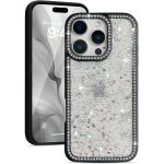 Trahoo - coque � paillettes pour iphone 16 pro max, deluxe bling glitter etui de protection avec cristal ...