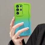 Trahoo - coque pour samsung galaxy s22 ultra 5g, wave frame silicone etui en dgrad de couleur, housse ...