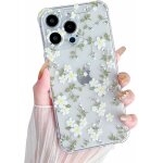 Trahoo - etui pour iphone 16 pro, coque transparente en tpu souple avec motif fleur, protection ultra ...