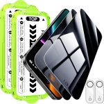Trahoo - pour iphone air anti - espion protection d'�cran, 9h verre tremp� privacy + protecteur d'objectif ...