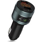 Transmetteur fm bluetooth, adaptateur bluetooth 5. 3 voiture avec port de charge rapide qc 3. 0, allume ...