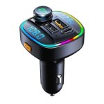 Transmetteur fm bluetooth double chargeur de voiture usb 7 couleurs haute qp21250