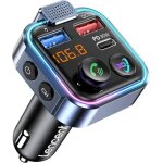 Transmetteur fm bluetooth voiture, allume cigare bluetooth 5, 3 emetteur fm radio, chargeur rapide de ... Transmetteur fm bluetooth voiture, allume cigare bluetooth 5, 3 emetteur fm radio, chargeur rapide de ...