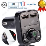 Transmetteur fm chargeur allume cigare voiture 2 ports usb bluetooth mains libres tlphone portable ...