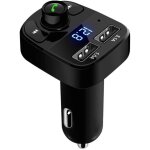 Transmetteur fm sans fil bluetooth dual usb chargeur de voiture pour t�l�phone portable adaptateur radio ...