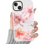 Transparente coque pour iphone 13 mini, aesthetic hibiscus fleur ?t�� flower motif ?tui mignon design ...