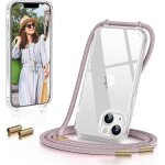 Transparente coque pour iphone 14 avec cordon de collier 6, 1 pouces, coque tpu bumper etui housse avec ...