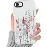 Transparente coque pour iphone 16e / se 4 / se 2025, aesthetic fleur motif etui design rose housse de ...