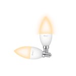 Trust ampoules led connectes e14 wifi, dimmables, alexa / google, 2. 4ghz, blanc chaud a froid - x2
