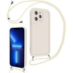 Ttdaz - coque pour iphone 14 pro 6, 1  avec cordon de collier rglable, etui protection de la camra ...