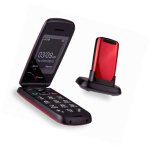 Ttfone star tlphone mobile  clapet et  grosses touches facile  utiliser sans carte sim (rouge)