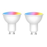 Tuya bluetooth gu10 ampoule led dimmable 6w 220v smart 2pcs