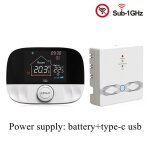 Tuya wifi rf433 thermostat intelligent sans fil, thermostat et rcepteur pour chauffe - eau  gaz, prise ...