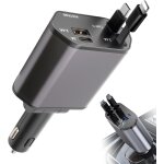 Twq - chargeur voiture rtractable 66 w 12 / 24 v 4 en 1, adaptateur allume - cigare usb - c avec cbles ...