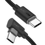 Tye - cable usb c vers usb c 90 degrs, 2 pices 0. 15m 60w cable usbc charge rapide, cable usb type ...