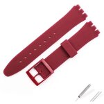 Typi - bracelet de montre en silicone pour etudiants, accessoires compatibles avec swatch 17mm 19mm, ...
