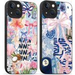 Tzf - 2 pices coque pour iphone 14 plus 6, 7'', etui silicone avec noeud papillon collage aesthetic ...