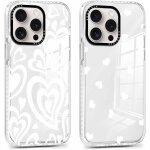 Tzf - 2 pices coque pour iphone 16 pro 6, 3 , transparente etui avec motif coeur d'amour mignon, ultra ...