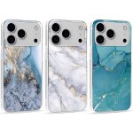 Tzf - 3 pices coque pour iphone 17 pro 6, 3 , transparente etui avec aesthetic motif marbre, ultra mince ...