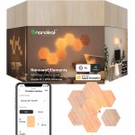 Ulteronixshop - elements kit de d�marrage, 7 panneaux led connect�s effet bois - appliques murales luminaires ...