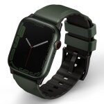 Uniq bracelet linus en silicone airosoft� watch 1 - 9 / se / ultra (2) 42 / 44 / 45 / 49 mm vert mousse ...