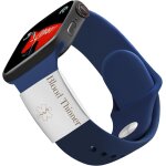 Unisexe en acier inoxydable grav� anticoagulant medical id tag pour les hommes et les femmes apple watch ...