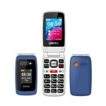 Uniwa v202t telephone clapet 2, 4 pouces 1500mah bluetooth lampe poche double sim 4g bouton telephone ...