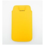 Urban monkey housse avec languette et doublure en tissu microfibre pour smartphones jaune 5 cm