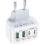 Usb c charger, 40w 4 ports usbc fast charger, flat compact usb c adapter space - saving, wall charger ... Usb c charger, 40w 4 ports usbc fast charger, flat compact usb c adapter space - saving, wall charger ...
