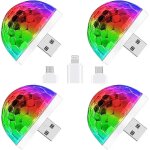 Usb disco ball light sound activated led atmosphère party light mini portable pour téléphones intelligents, ... Usb disco ball light sound activated led atmosphère party light mini portable pour téléphones intelligents, ...