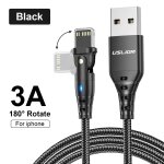 Uslion - cble usb 3a pour recharge rapide et transfert de donnes, cordon de chargeur pour iphone 14 ...
