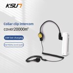 V50 2pcs headset w mini talkie - walkie v50, appareil de communication sans fil avec �couteurs, radios ...