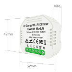 Variateur de lumire led 2 voies, 2 / 1 boutons, wifi intelligent, bricolage, interrupteur, application ...