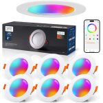 Varicart spot encastrable dimmable alexa, 7w rgb smart bluetooth led multicouleurs blanc neutre 5000k ...