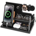 Vccvv - station d'accueil pour téléphone portable en bois - organiseur de bureau pour mari, cadeau d'anniversa ... Vccvv - station d'accueil pour téléphone portable en bois - organiseur de bureau pour mari, cadeau d'anniversa ...