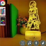 Veilleuse 3d pour enfants, contrôle par téléphone intelligent usb, anime attaque sur titan mikasa ackerman, ... Veilleuse 3d pour enfants, contrôle par téléphone intelligent usb, anime attaque sur titan mikasa ackerman, ...