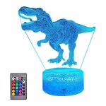 Veilleuse 3d pour enfants, avec tlcommande et presse intelligente, 7 couleurs, 16 couleurs changeantes, ...