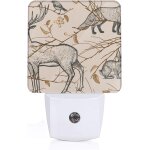 Veilleuse animaux de la fort, capteur intelligent du crpuscule a l'aube, pour chambre a coucher, cuisine, ...