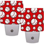 Veilleuses de baseball de balle de sport avec capteur intelligent led veilleuse pour chambre couloir ...