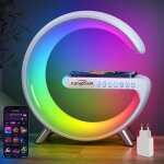 Veilleuse avec chargeur sans fil, style g - lampe de chevet, app control smart rgb color changing ambient ...